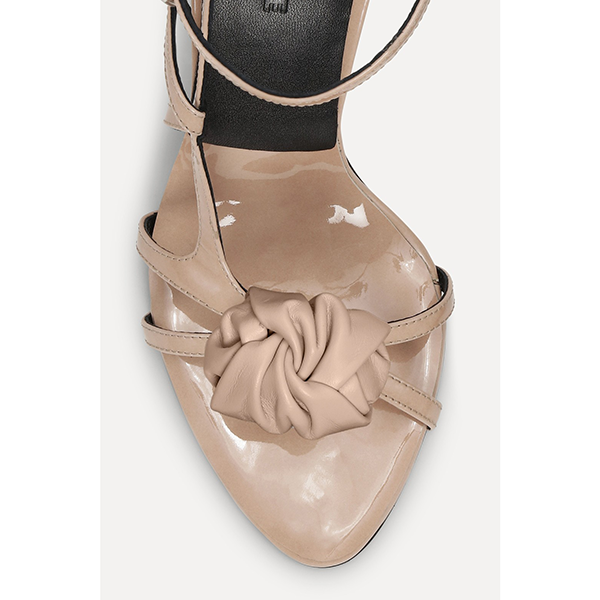 High Heel Sandal Patent Leather Praline