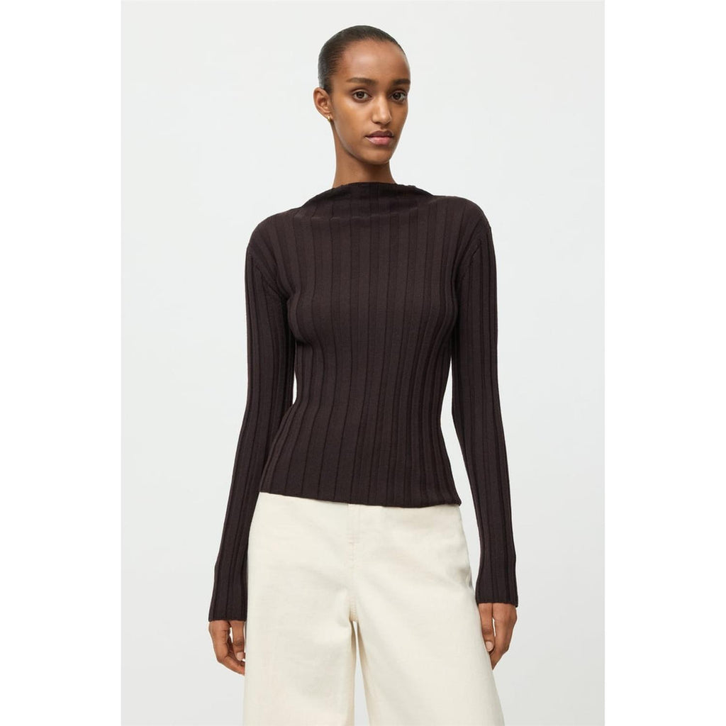 Featherlight Ribbed Top Mocha