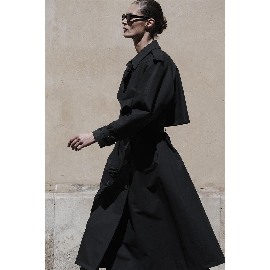 Pascale Maxi Trench Black
