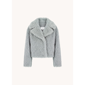 Faux Fur Crop Jacket Stone Sage