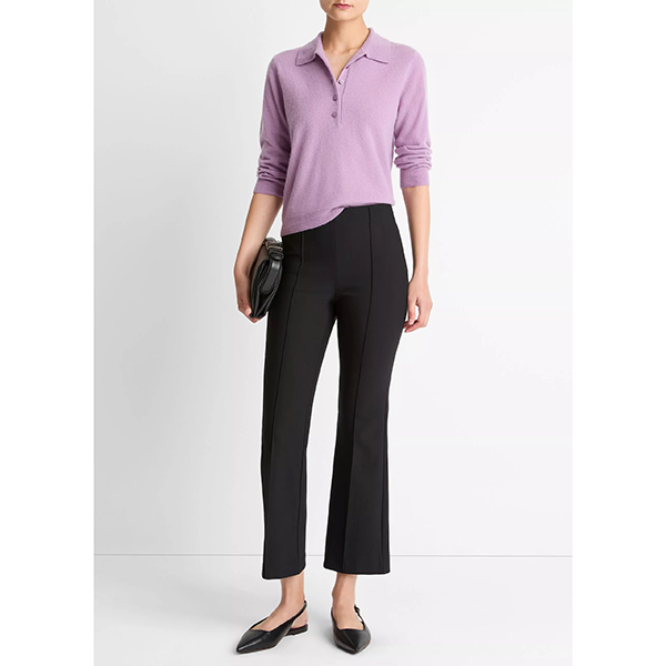 Cashmere Silk Polo Sweater Mulberry