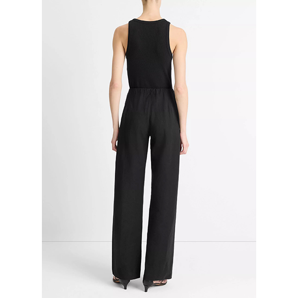 Colette Linen Bias Pant Black