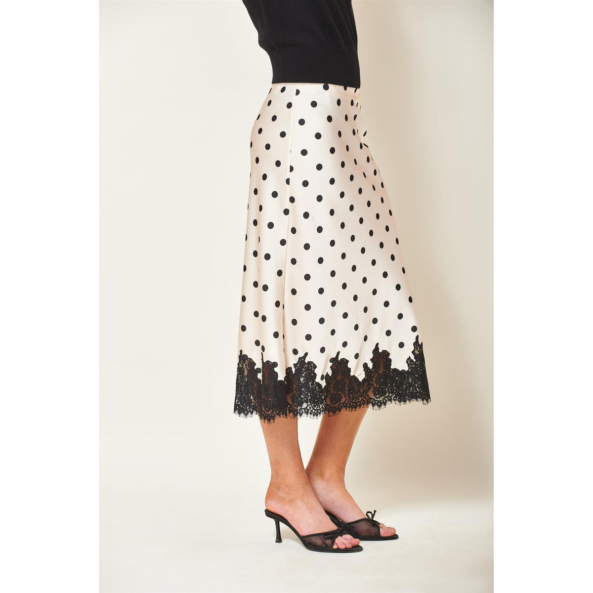 Lynne Skirt Black Polka Dot