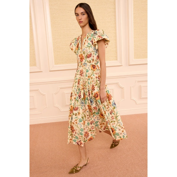 Marin Cotton Midi Dress Abalone