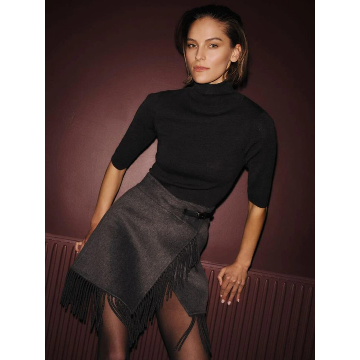 Melly Merino Tee Dark Brown