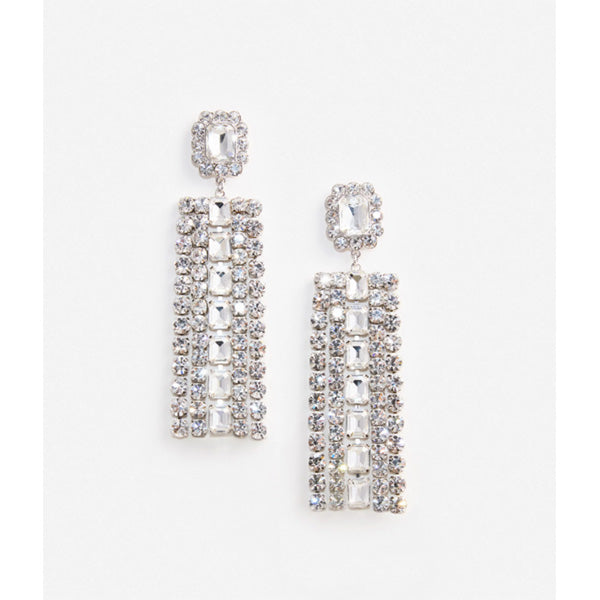 Multi Crystal Droplet Earrings