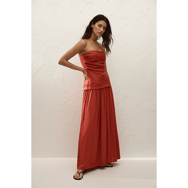 Hedy Maxi Dress Dusty Tomato