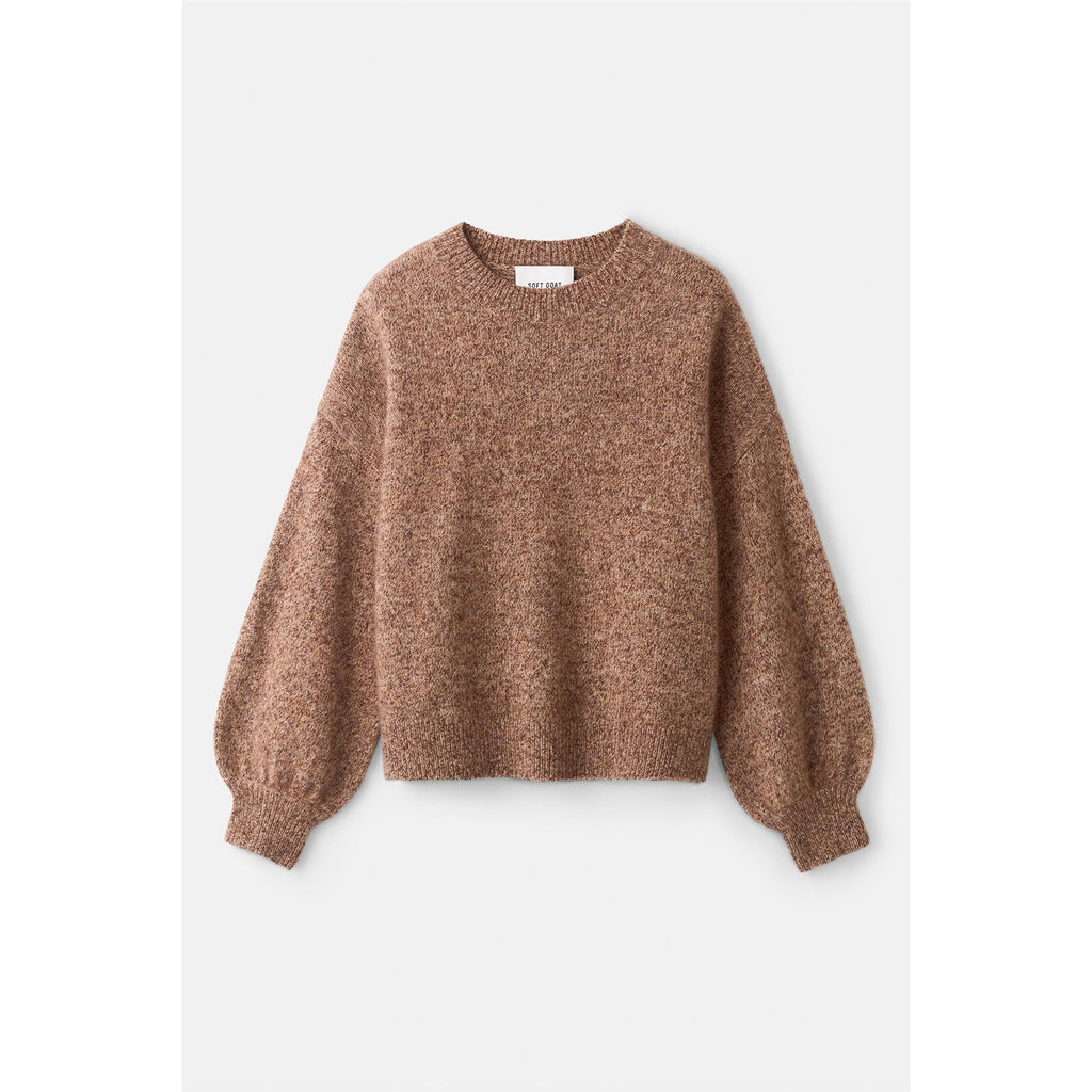 Marled Relaxed Fit Crewneck Brown Melange