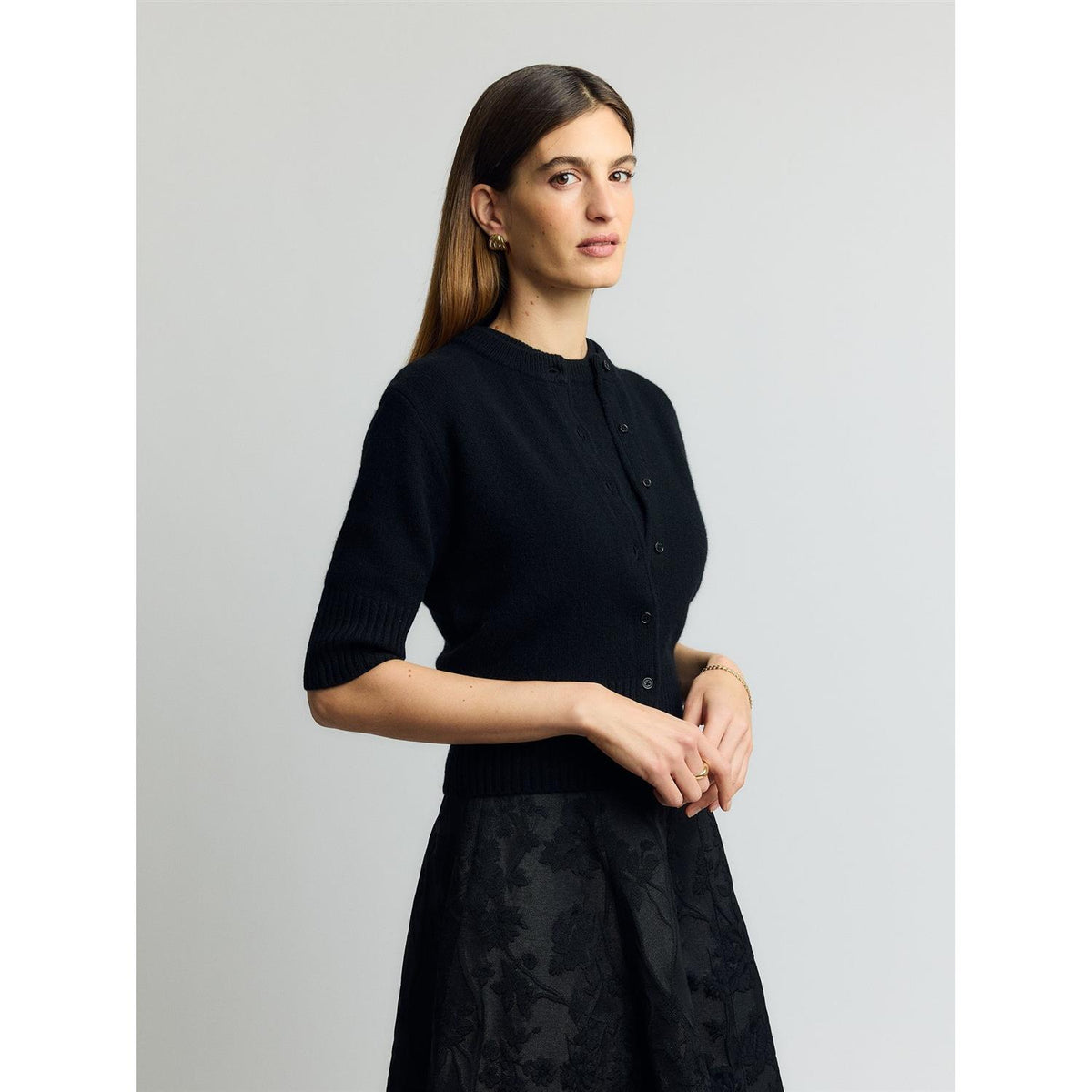 Este Cashmere Cardigan Black