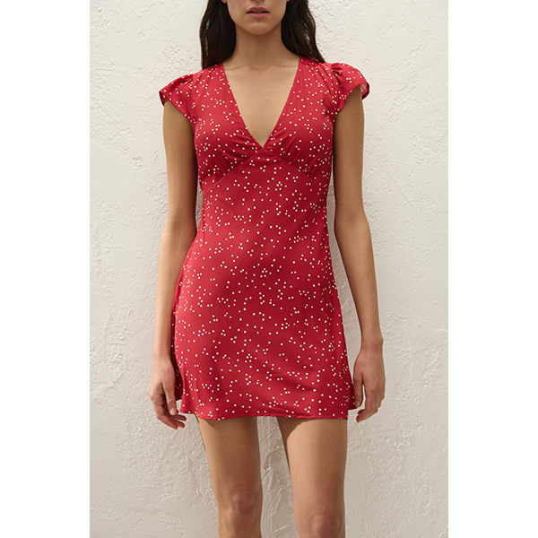 Alvisa Mini Dress Linnea Dot Rosso