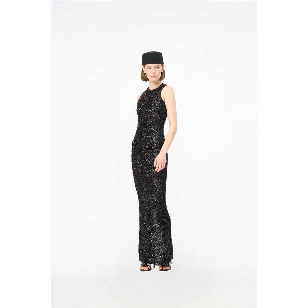 Sequins Sleeveless Dress Black