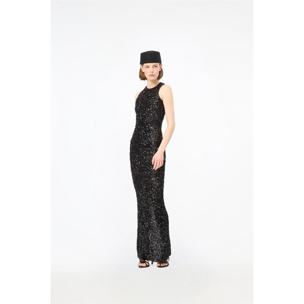 Sequins Sleeveless Dress Black