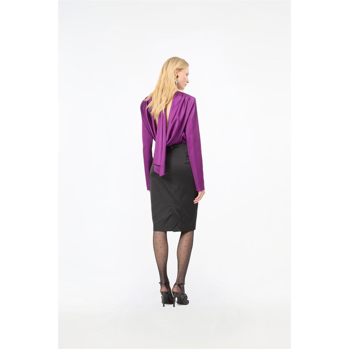 Midi Rose Skirt Black