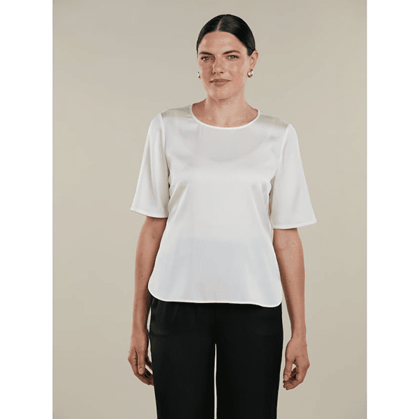 Sanne Short Sleeve Blouse Offwhite