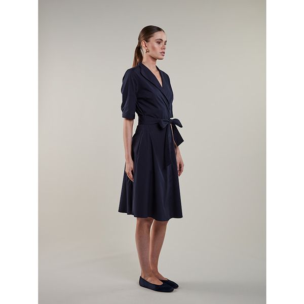Sofia Wrap Dress Navy