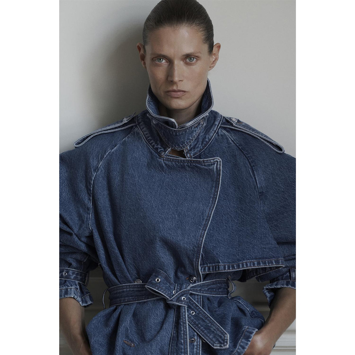 Pascale Trench Clean Indigo