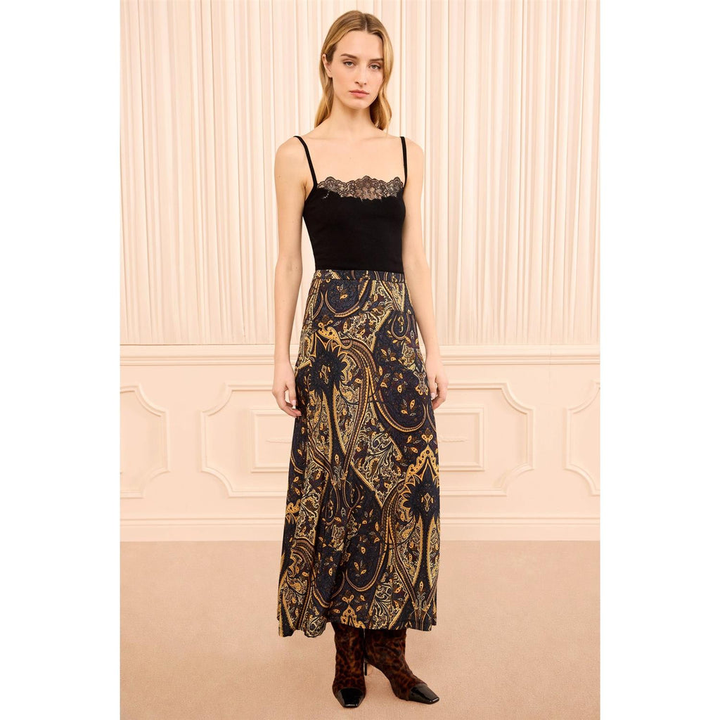 Paola Jersey Skirt Twilight Paisley
