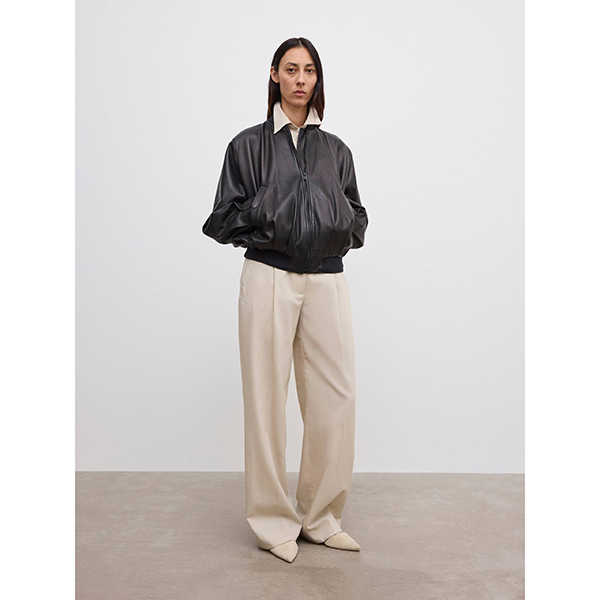 Leather Blouson Black