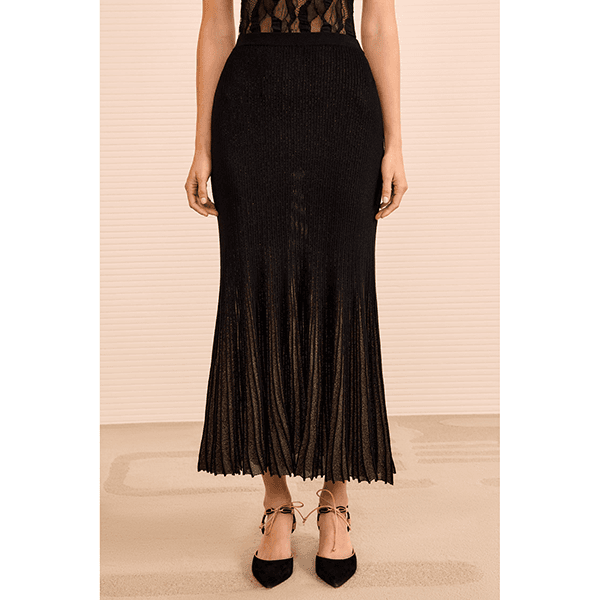 Vera Midi Skirt Noir