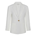 Linen Shrunken Blazer Off White