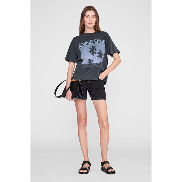 Cade Tee Palms Washed Grey