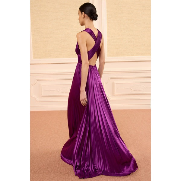 Lena SL Satin Gown Amaranth
