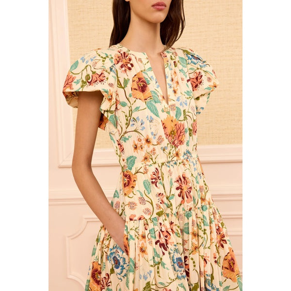 Marin Cotton Midi Dress Abalone