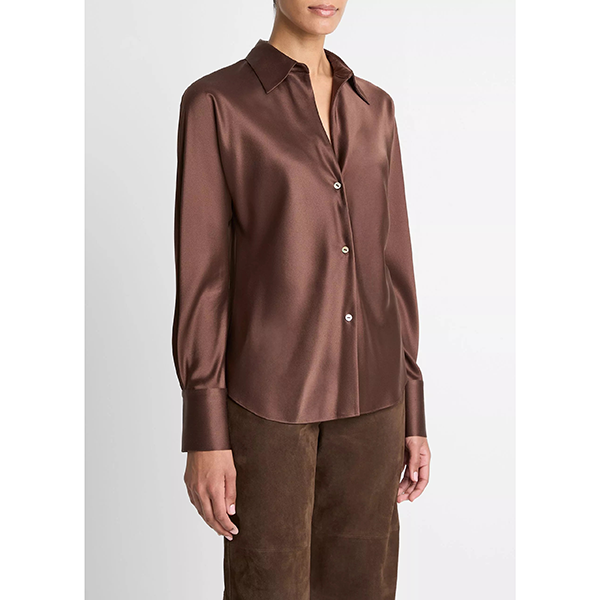Bias L/S Blouse Espresso