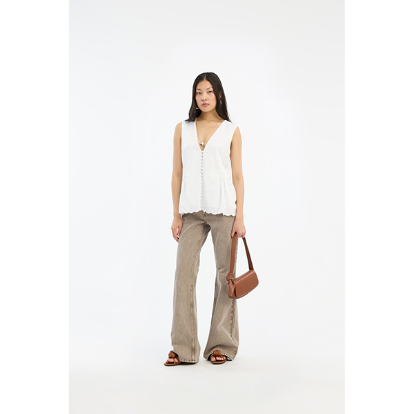 Flared Highwaisted Jeans Driftwood