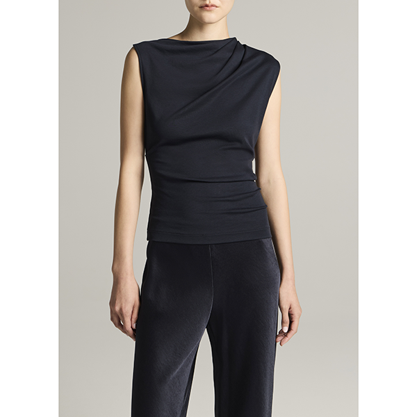 Slvless Draped Top Ink