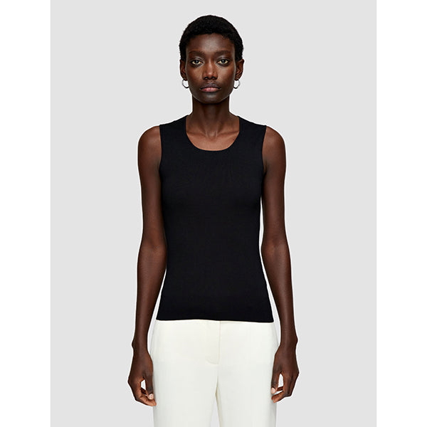 Silk Stretch Tank Black