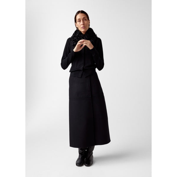 Rose Merino Cardigan Black