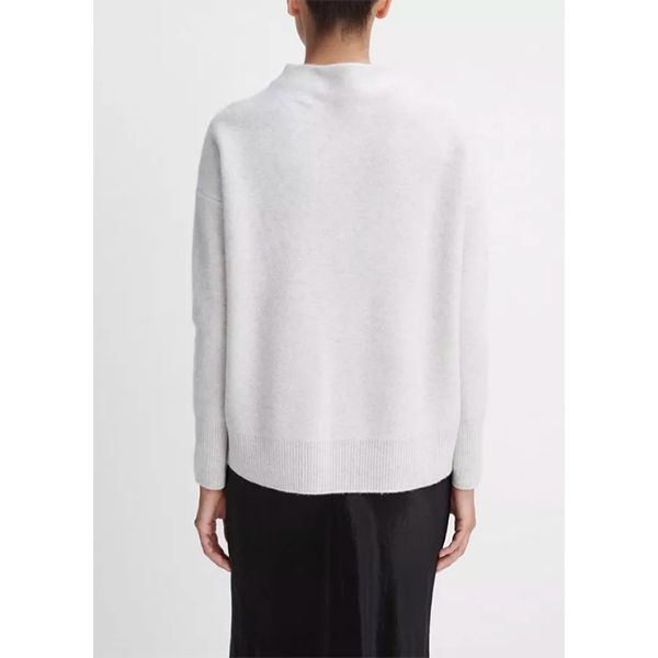 BOILED FUNNEL NK PULLOVER HEATHER PLATINUM