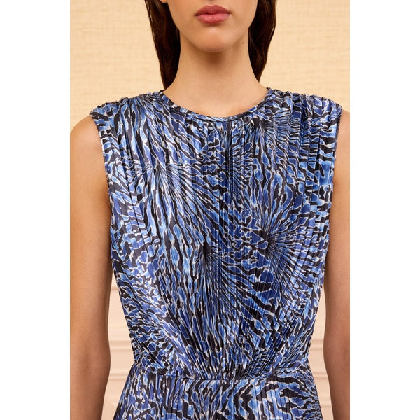Malin SS Satin Dress Lapis