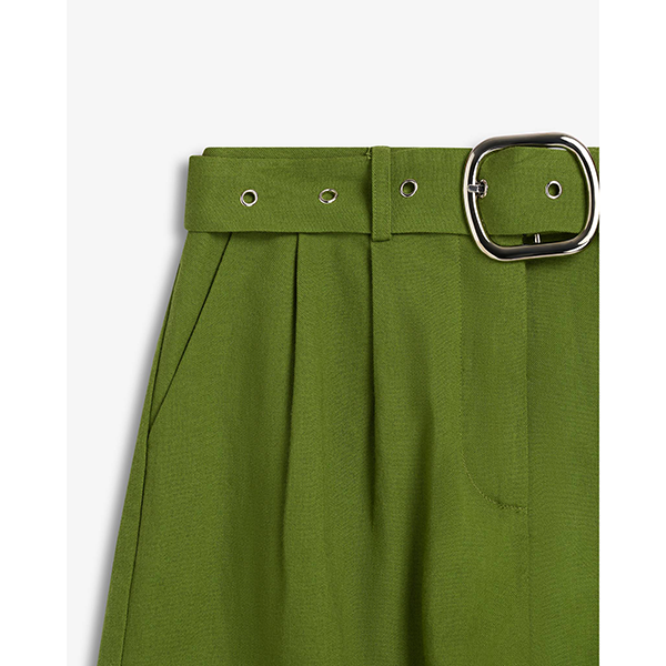 Zephyr Linen Shorts Leaf Green