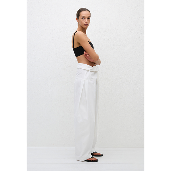 Fisherman Drawcord Pant White