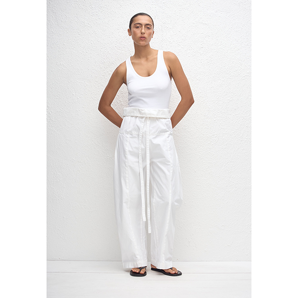 Fisherman Drawcord Pant White