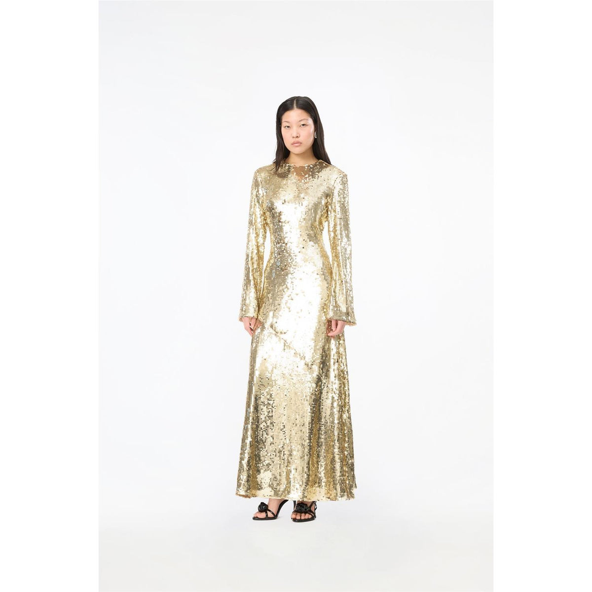 Sequins Maxi Dress Gold