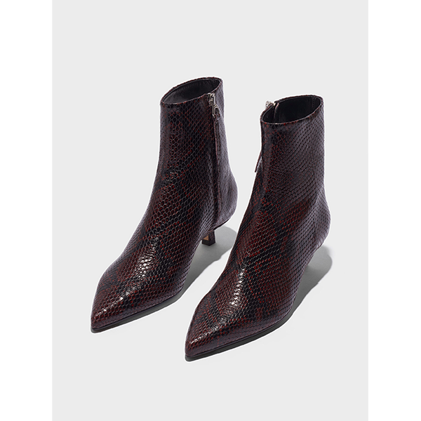 Sofie Ankle Boot Snake Print Port