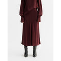 Hana Satin Skirt Burgundy