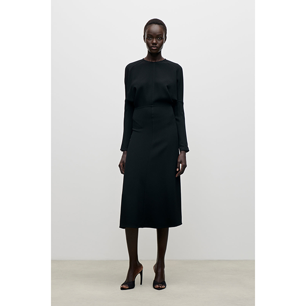 Dolman Midi Dress Black