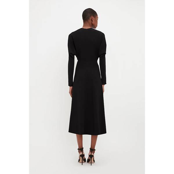 Dolman Midi Dress Black