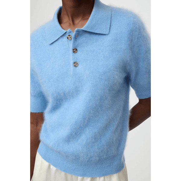 Brushed Pique Azure
