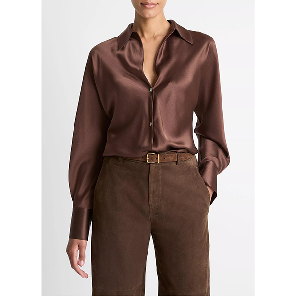 Bias L/S Blouse Espresso