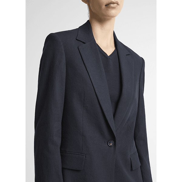 Linen Single Breasted Blazer Coastal