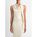 Fluid Satin Scarf Top Bona