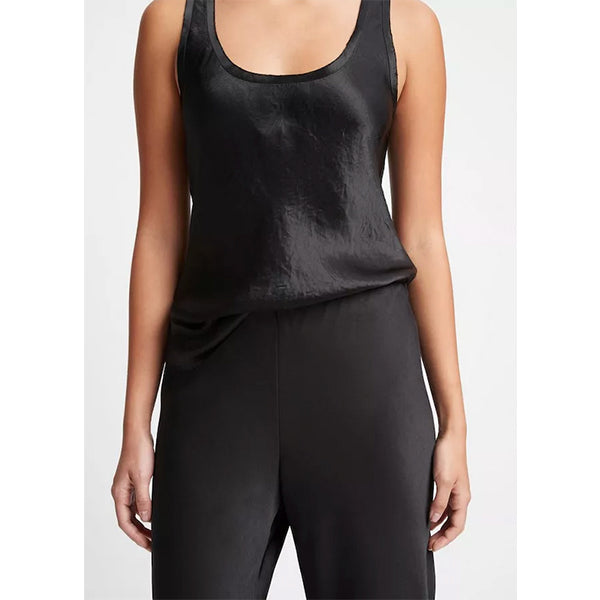Colette Fluid Satin Bias Pant Black