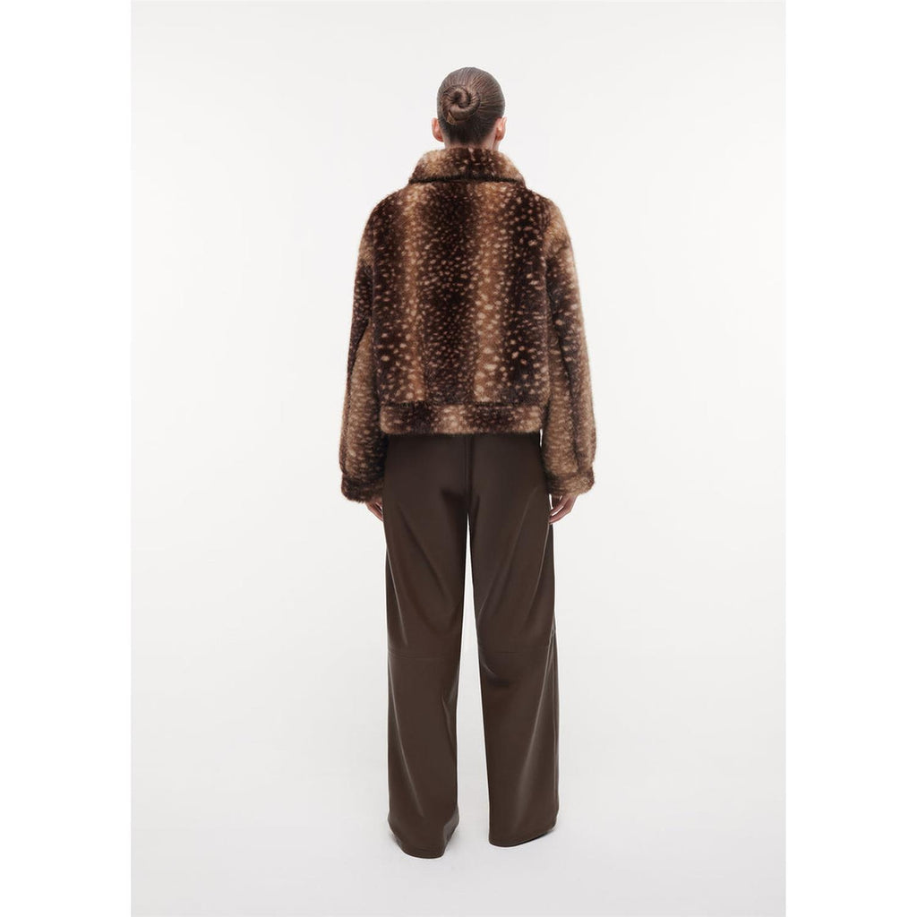 Lucy Faux Fawn Jacket Brown