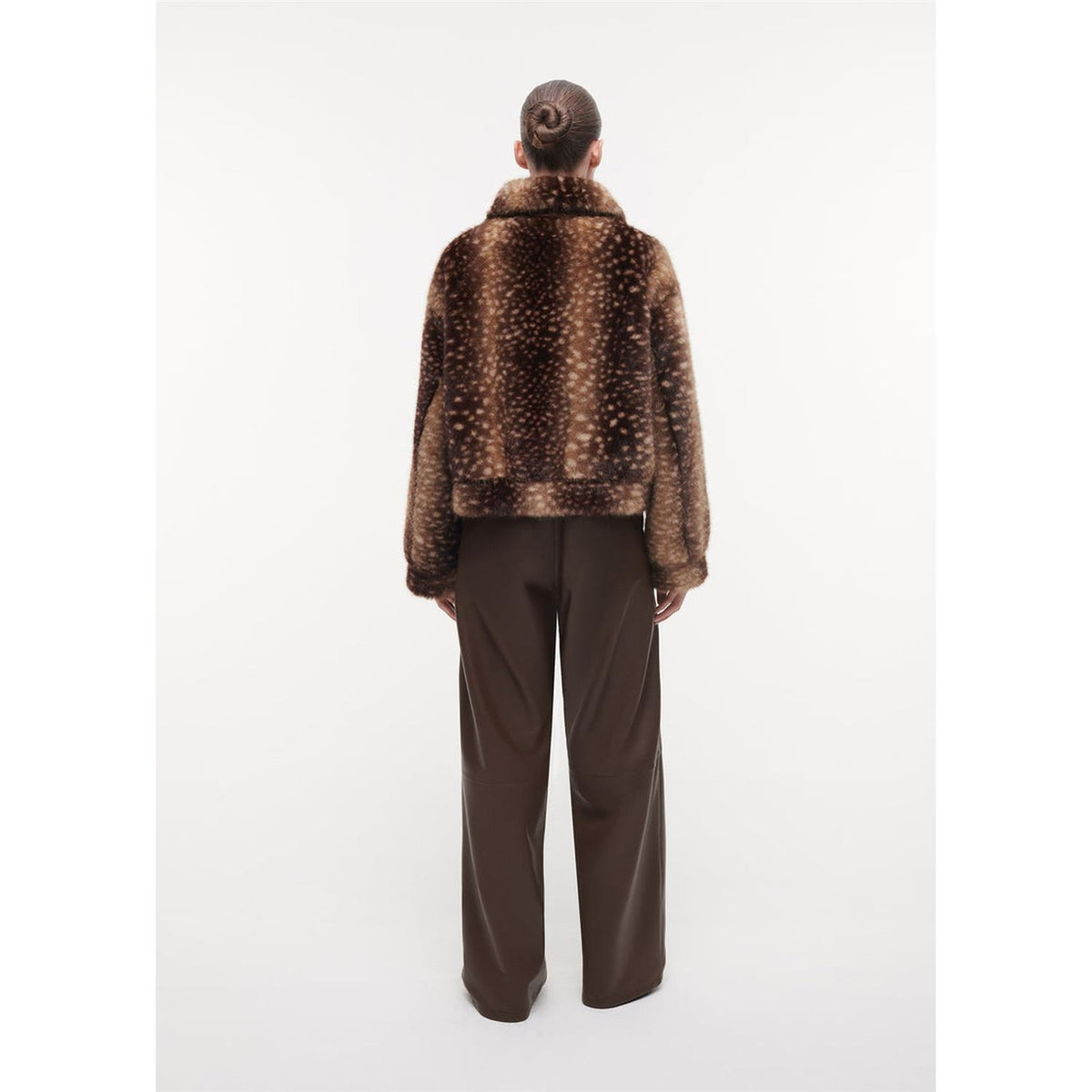 Lucy Faux Fawn Jacket Brown