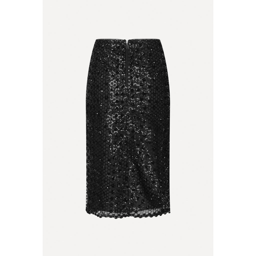 Sequins Midi Skirt Black